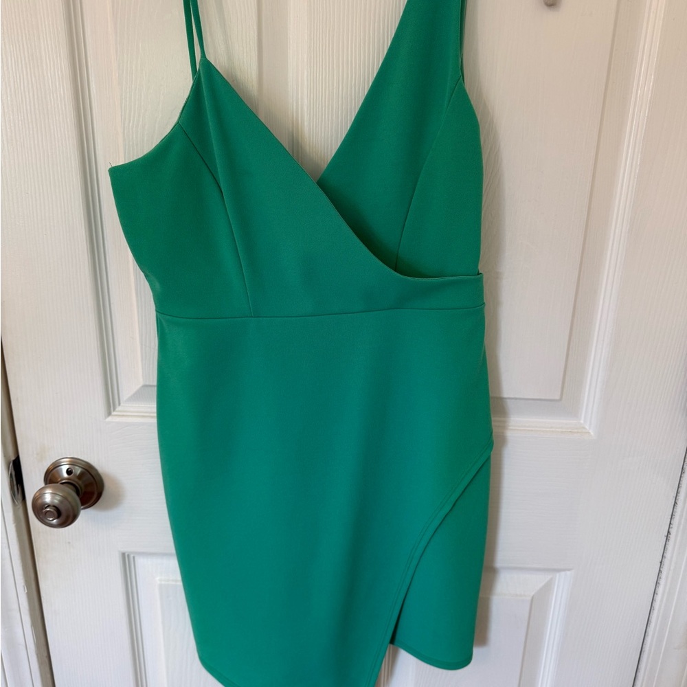 Green cocktail dress